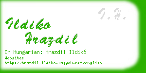 ildiko hrazdil business card