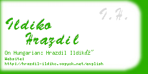 ildiko hrazdil business card